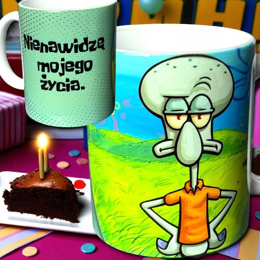 Spongyabob bögre 330ml személyre szabható ajándék, mese, teás kávé