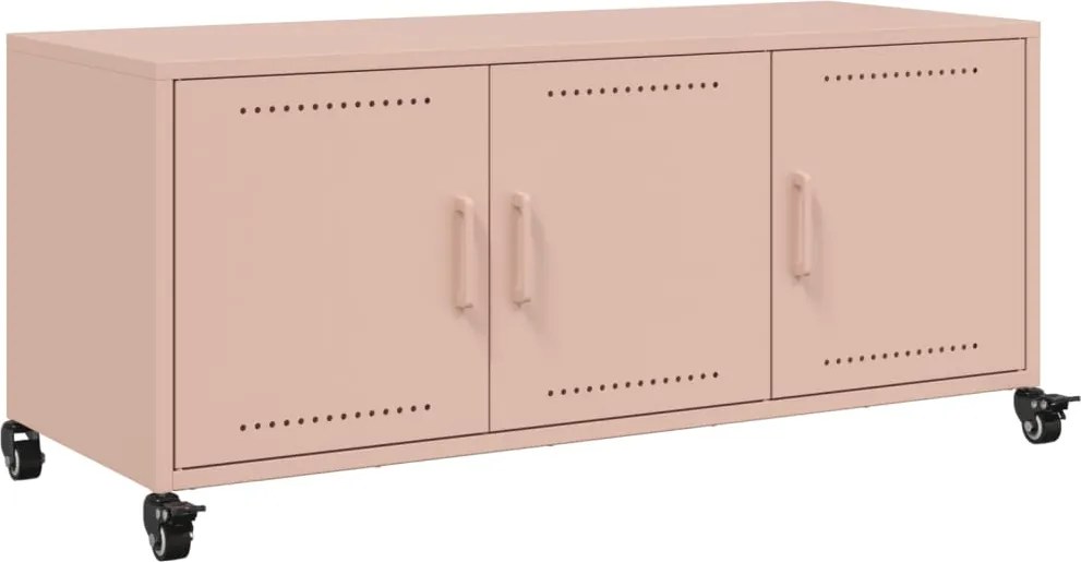 vidaXL rózsaszín acél TV-szekrény 100,5 x 39 x 43,5 cm