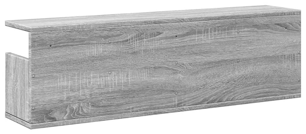 szürke sonoma színű szerelt fa faliszekrény 100 x 20 x 30 cm