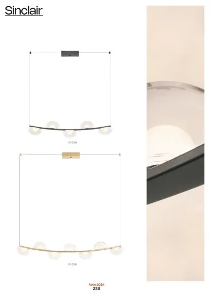 Redo 01-3244 - LED Dimmelhető csillár zsinóron SINCLAIR LED/35W/230V CRI 93 IP21