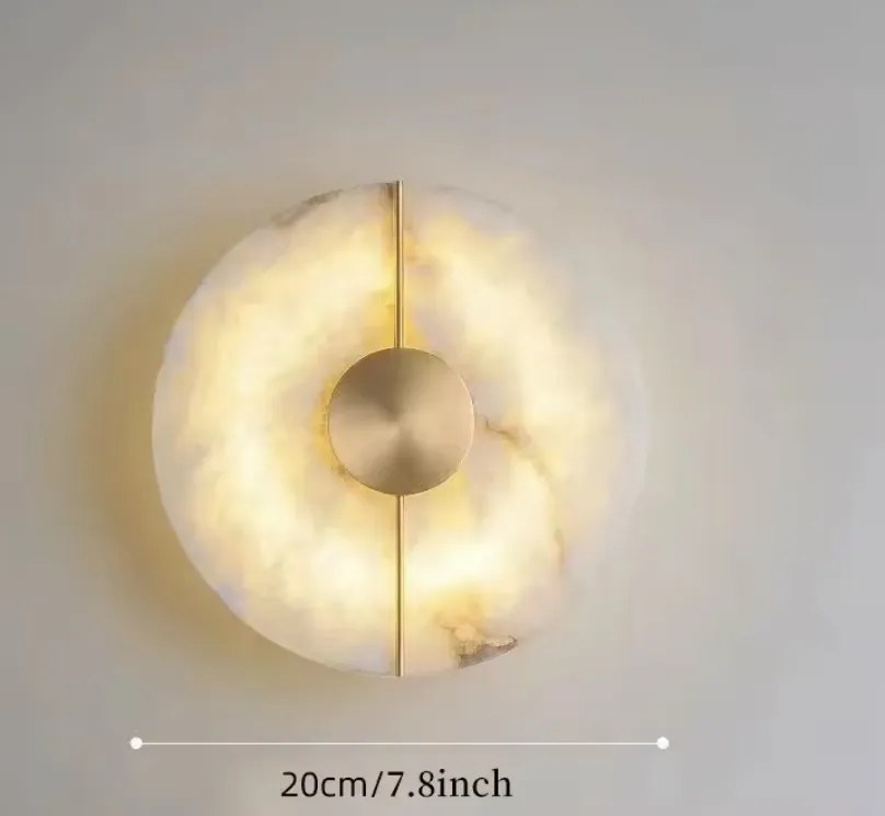 Modern fali lámpa márvány fém 20 cm