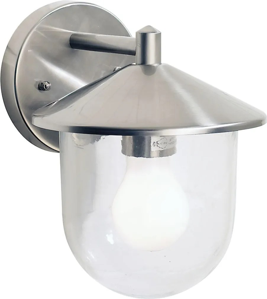DAR LIGHTING POO1544 POOLE Modern Kültéri Fali Lámpa Átlátszó, Rozsdamentes Acél E27 IP44