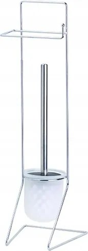 WC-papír tartó állvány Oky Króm Wc kefe ezüst fehér
