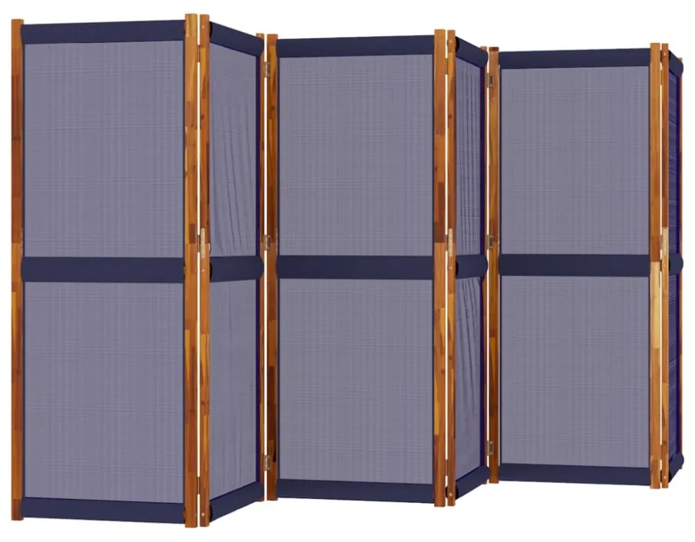 sötétkék 6 paneles térelválasztó 420 x 180 cm