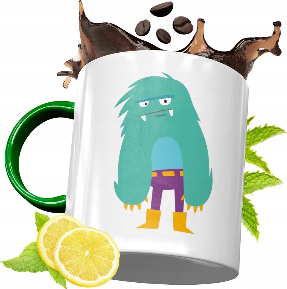 Zöld Bögre Gyerekeknek Gyereknapra Ajándék, fényképes nyomattal