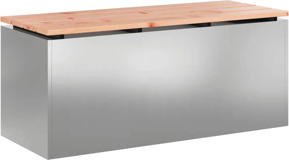 vidaXL Kerti pad Ezüst 100 x 40 x 43 cm Horganyzott acél