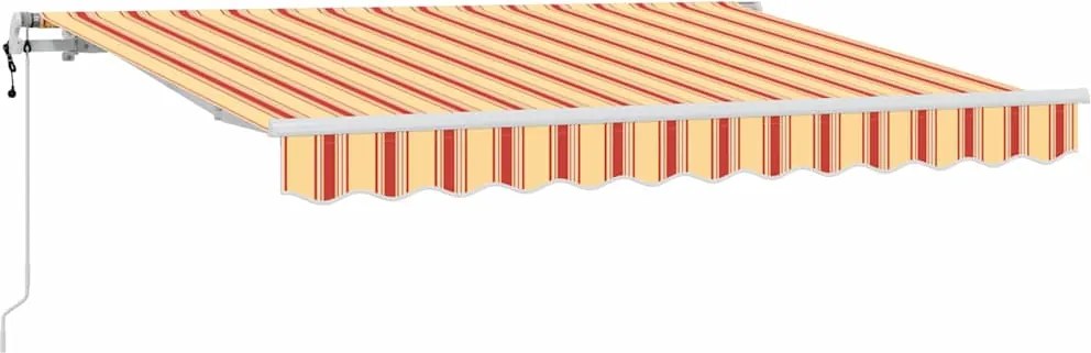 vidaXL Behúzható napellenző Sárga 350 x 200 cm szövet