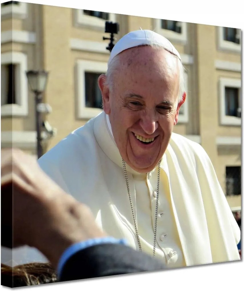Festmények 20x20 Ferenc pápa portré