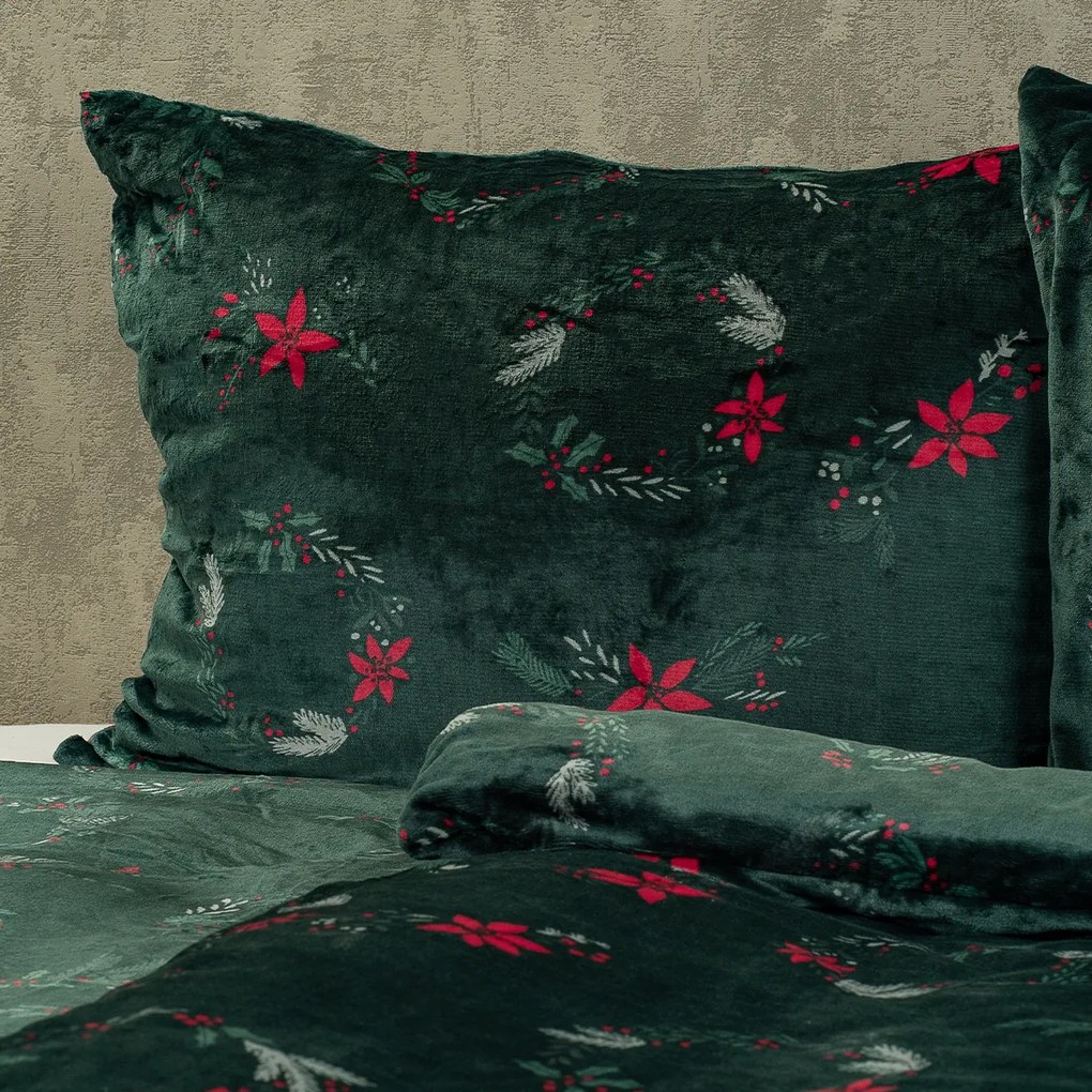 4Home Poinsettia mikroflanel ágyneműhuzat, 140 x 200 cm, 70 x 90 cm, 140 x 200 cm, 70 x 90 cm