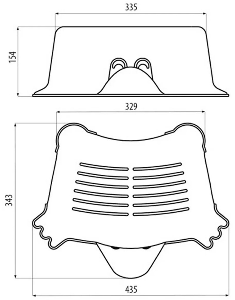 AQUALINE 366410 Duck gyermek csúszásmentesfürdőszobai lépcső, szürke