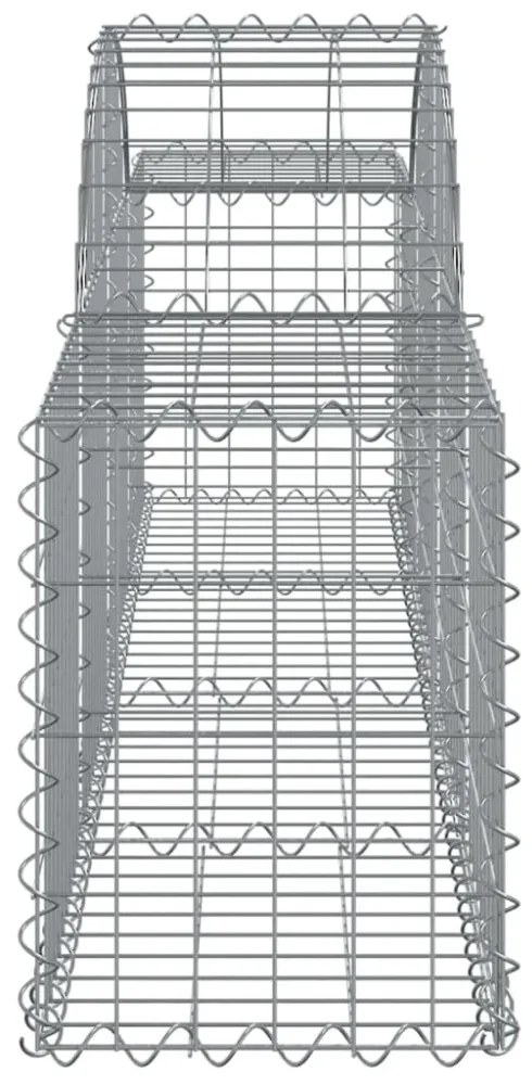 9 db íves horganyzott vas gabion kosár 200x30x40/60 cm