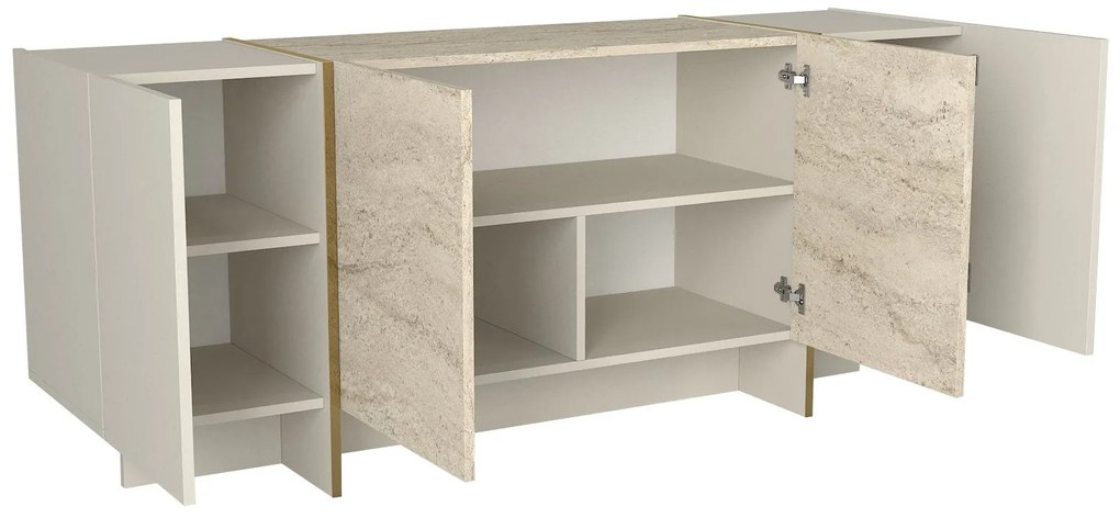 Konzolasztal Veyron - Travertine, Sandstone