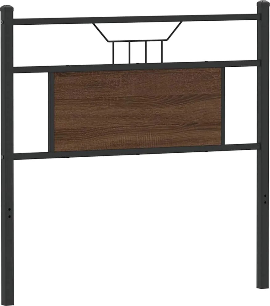 vidaXL barna tölgy színű szerelt fa és acél csere fejtámla 80 cm