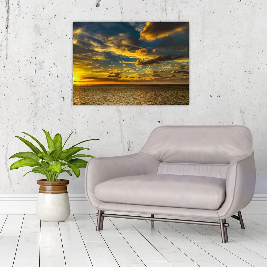 Naplemente a tengeren (üvegen) (70x50 cm)