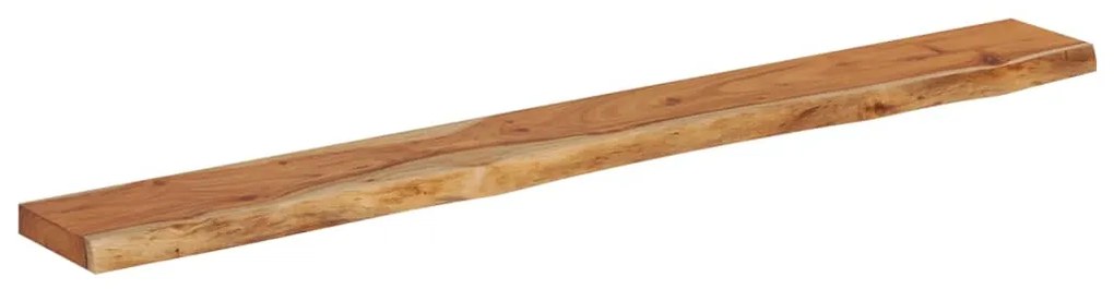 tömör akácfa téglalap alakú fali polc 160 x 20 x 2,5 cm
