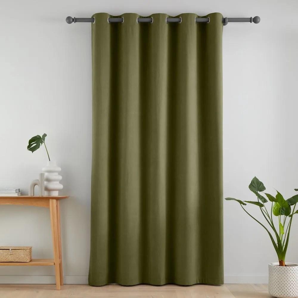Khaki sötétítő-termo függöny ajtóra 117x213 cm Wilson – Catherine Lansfield