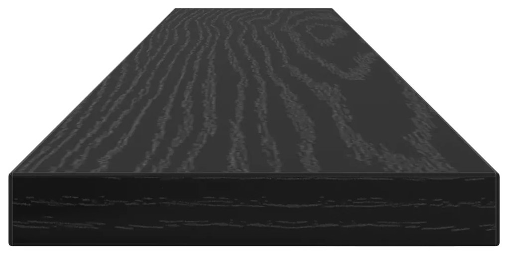 Könyvespolc Rács - 4 Fekete Tölgy Színben, 60x10x1.5 cm - Mérnöki Fából Készült