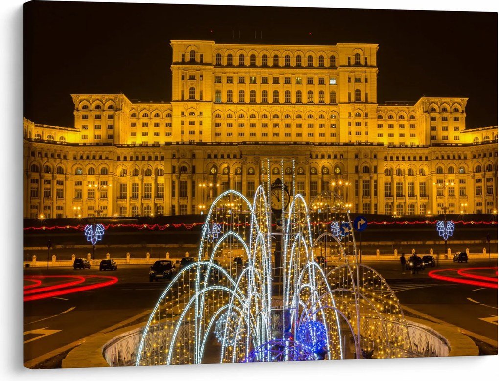 Kép - A Parlament palotája, Bukarest, Románia (70x50 cm)