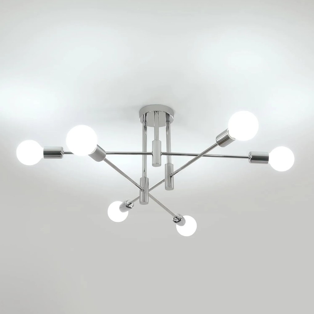 Függő Mennyezeti Lámpa Csillár Ezüst E27 Loft Modern Étkezőbe