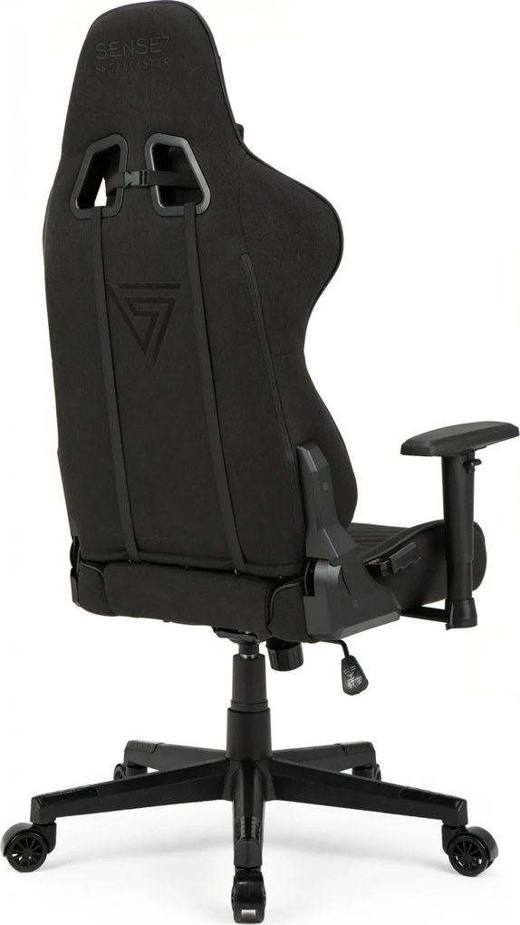 Gamer szék SENSE7 Spellcaster szövet fotel, fekete-piros.