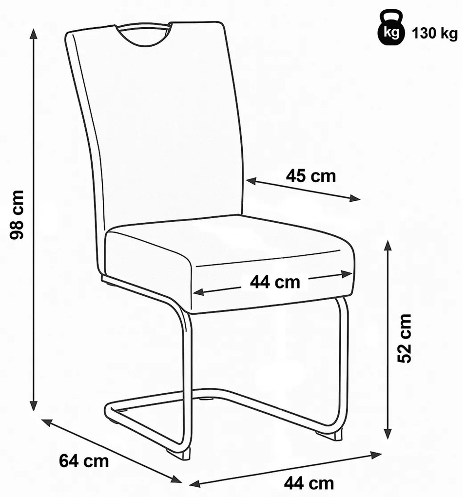 DCL-E2008 GRM2 étkezőszék szett, 4 db
