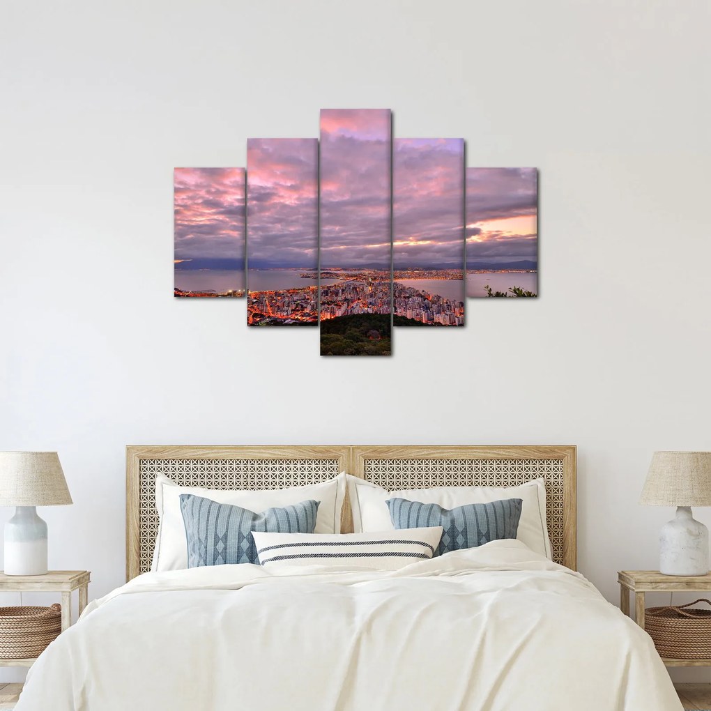 Kép - Alkonyat a város felett (150x105 cm)