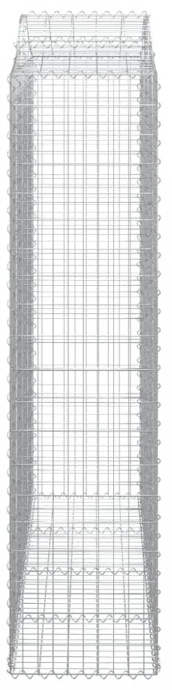 4 db íves horganyzott vas gabion kosár 200x50x200/220 cm