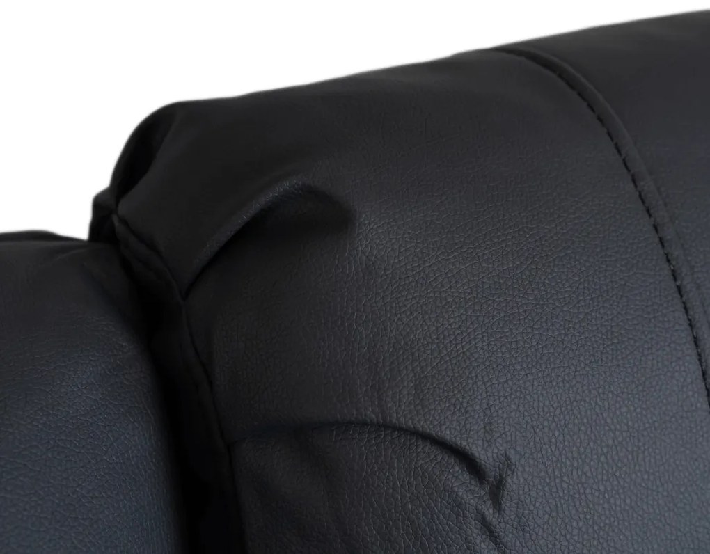 Elektromosan Vezérelhető Masszázsfunkciós Relaxfotel Fekete Színben. JASPER