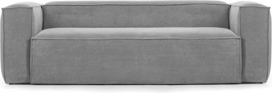 Szürke kordbársony kanapé 240 cm Blok – Kave Home