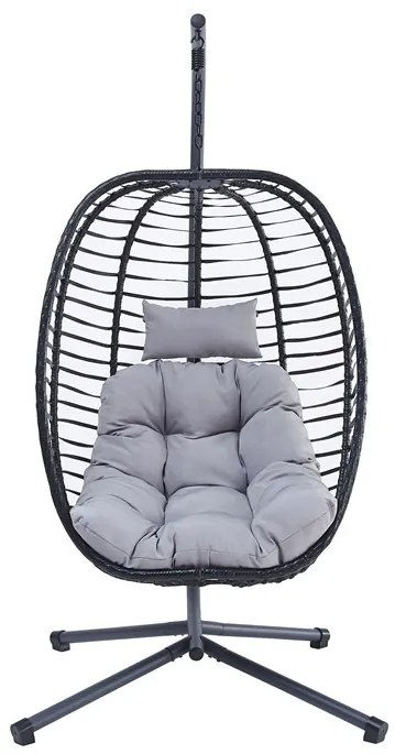 Függőszék, Fém + Polyrattan, Szürke. AZ-V1289 GREY