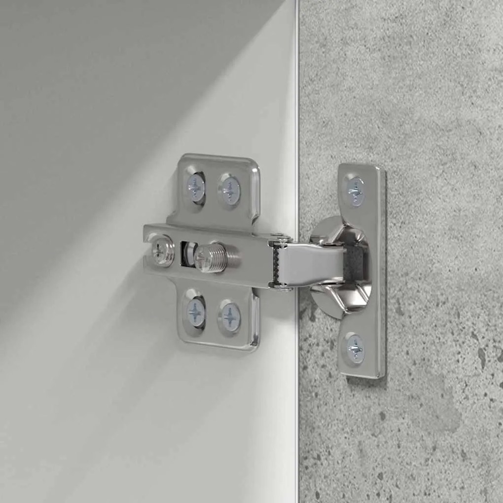 Függő szekrény Riga Beton szürke és fehér 50 x 31 x 100 cm