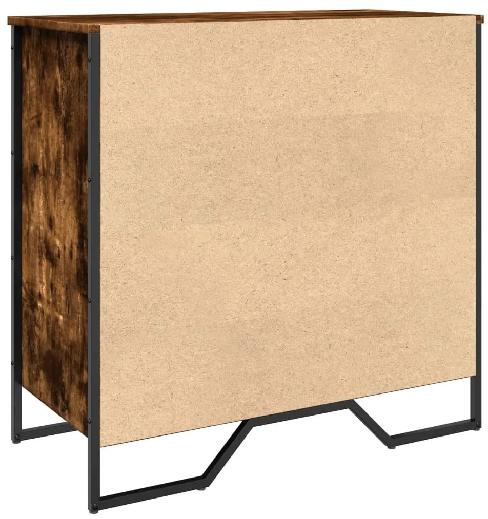 füstös tölgy színű szerelt fa cipőszekrény 80 x 38 x 78 cm
