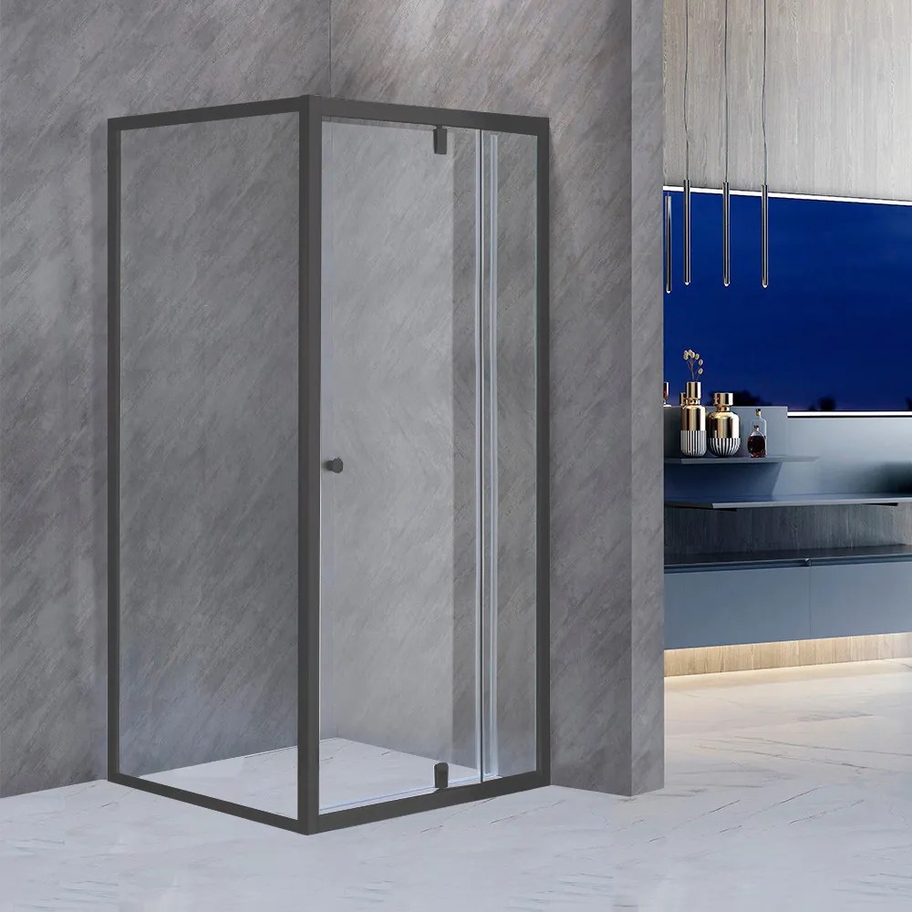 Flexi 80x90 cm sarokba szerelhető aszimmetrikus zuhanykabin zuhanytálca nélkül