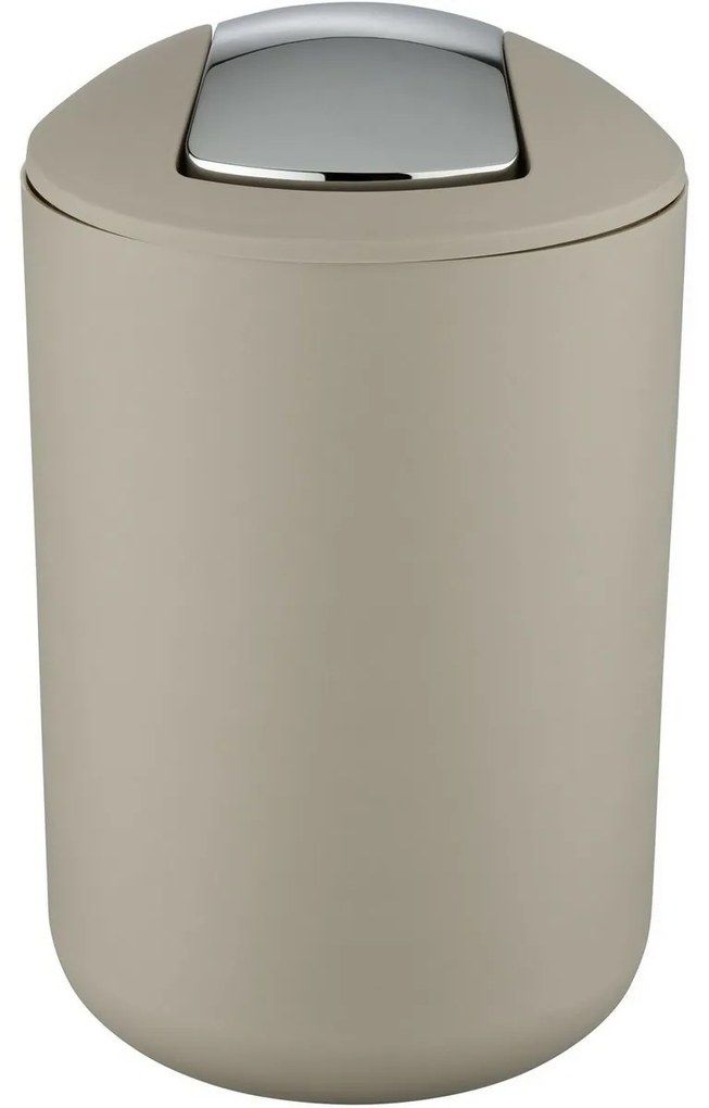 Wenko Brasil 6,5 l, taupe színű, billenő fedelesszemetes