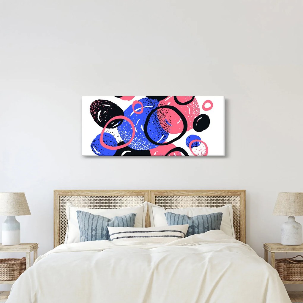 Kép - Motívum élénk színű körökkel (120x50 cm)