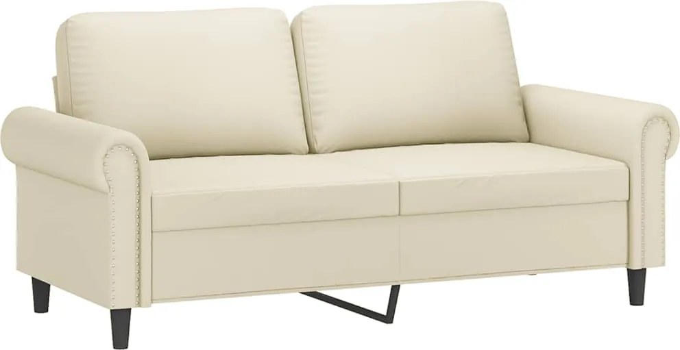 vidaXL 2 személyes krémszínű műbőr kanapé 140 cm