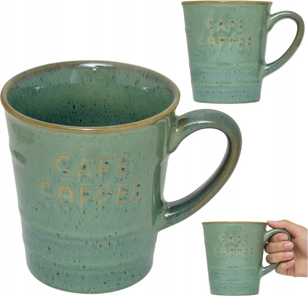 Kis Bögre Coffee 200 ml Zöld teáscsésze kávé italok kerámia