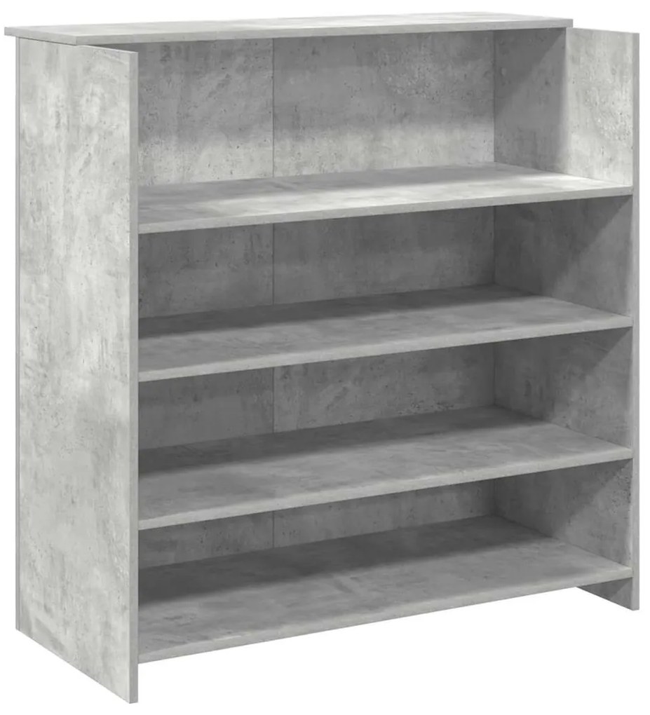 recepciós pult betonszürke 100x50x103,5 cm szerelt fa