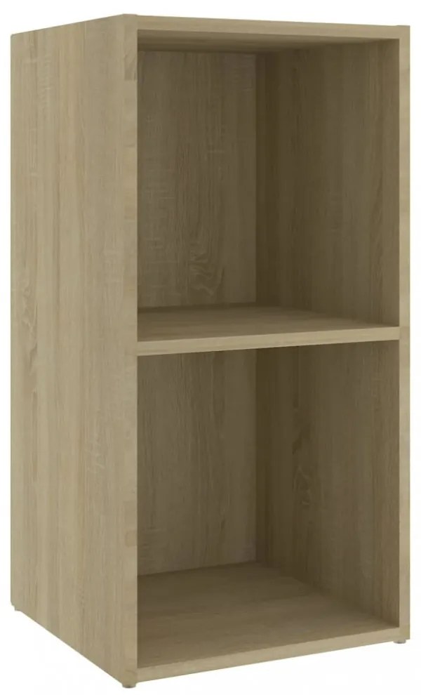 2 db sonoma tölgy színű szerelt fa TV-szekrény 72x35x36,5 cm