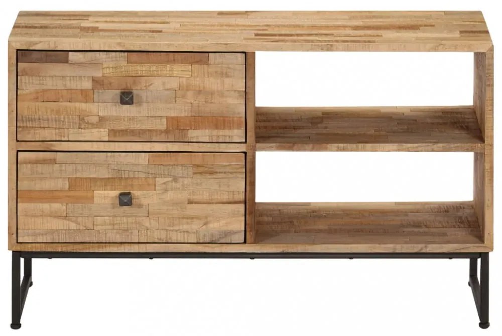 TV-szekrény újrahasznosított tíkfából, 90 x 30 x 55 cm