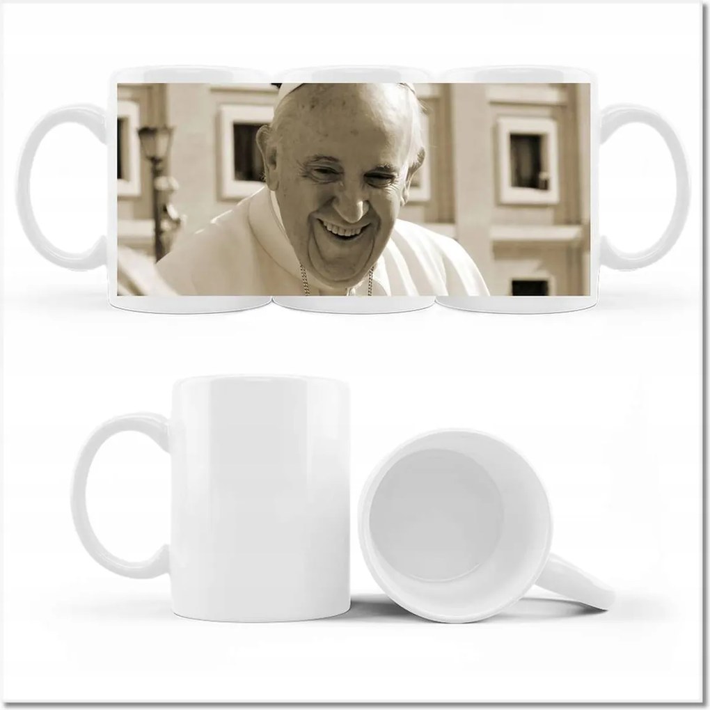 Fotó bögre Ferenc pápa portré