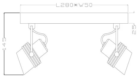 Lucide 34944/02/30 - Spotlámpa TUNDRAN 2xGU10/5W/230V fekete