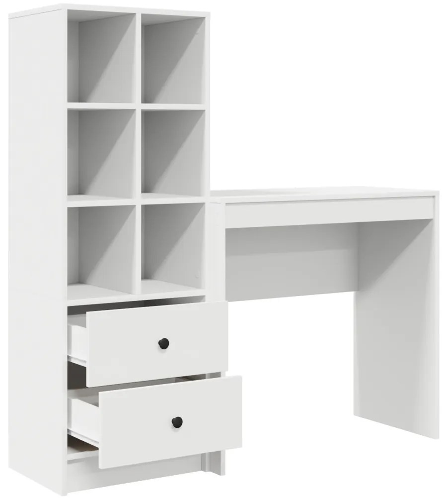 Tárolóval rendelkező íróasztal 2 pcs Fehér 80 x 40 x 76 cm