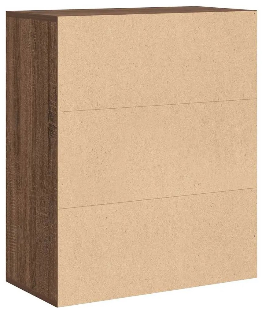 könyvszekrény barna tölgy 60x30x71,5 cm szerelt fa