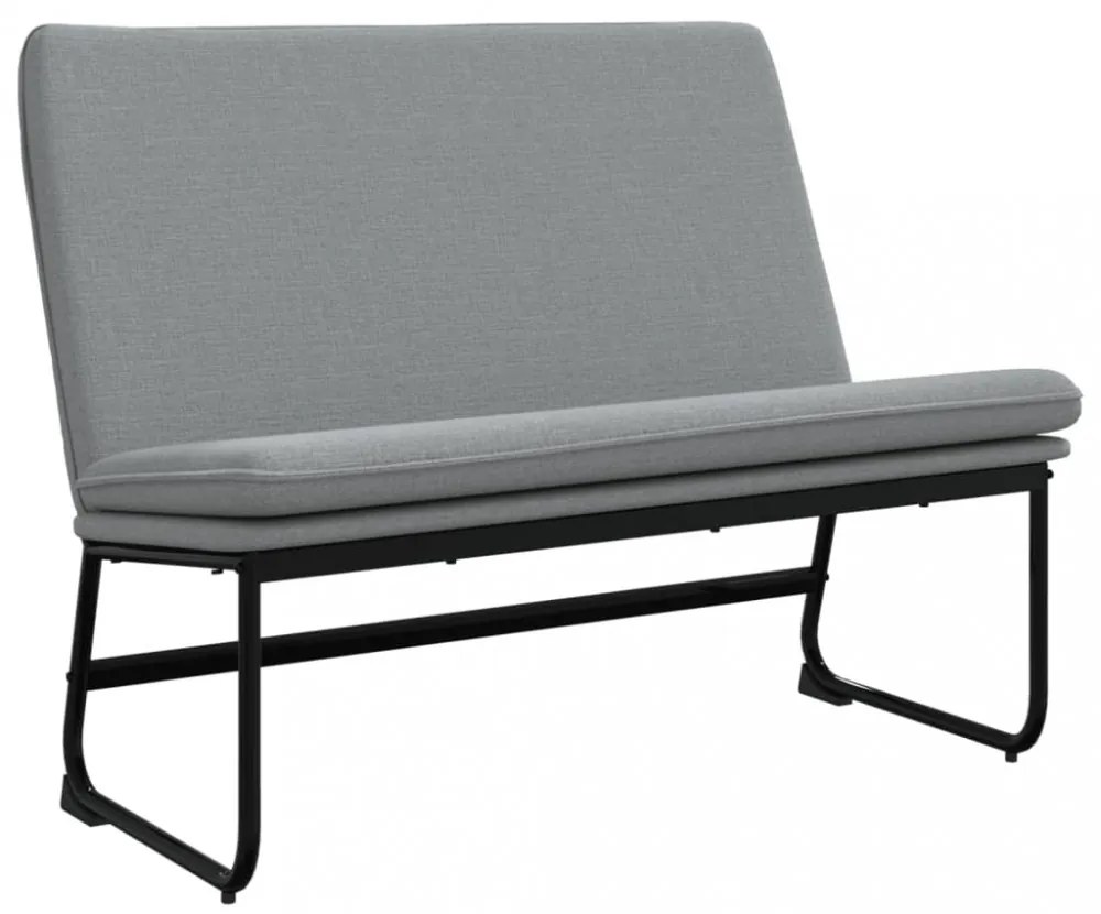 világosszürke szövet pad 100 x 75 x 76 cm