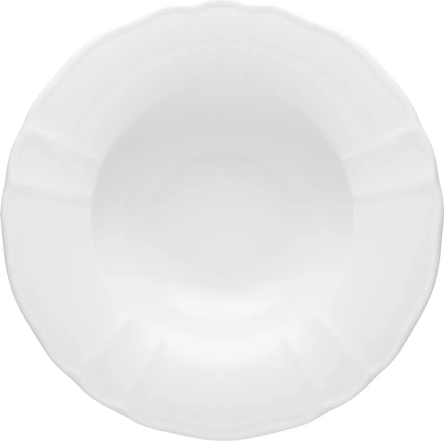 Lubiana Maria Mélytányér Tésztához, Leveshez, 27 cm, Fehér