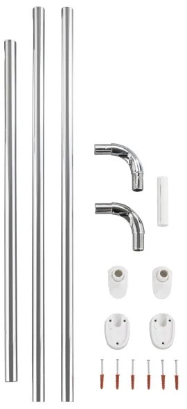 WENKO 19218100 - Rúd UNIVERSAL 2,5x2,5 cm króm/fehér