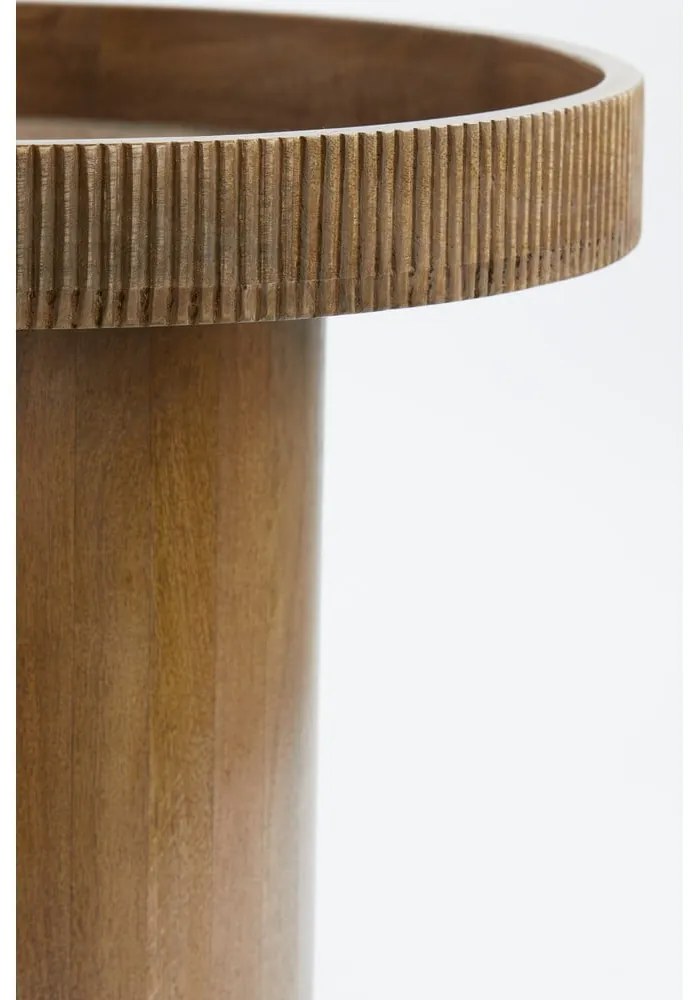 Mangófa kerek tárolóasztal ø 60 cm Kalomo – Light &amp; Living