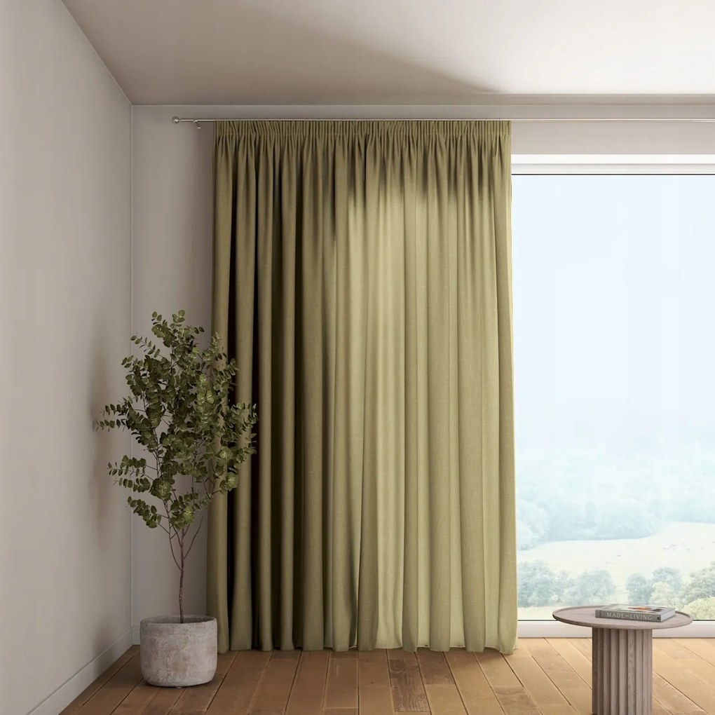 Függöny ráncoló szalaggal 1 db 140x260cm zöld