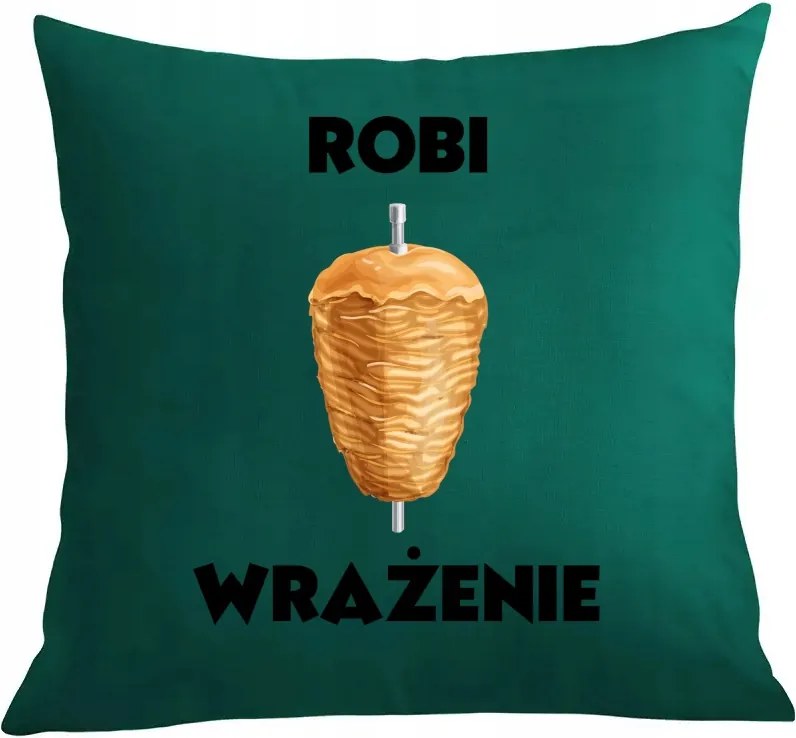 Párna párnahuzat nyomott mintás Kebab Robi benyomás